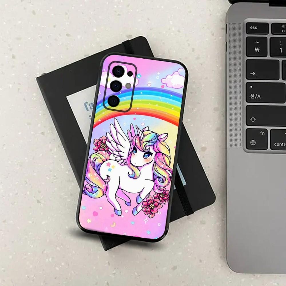Unicorn cartoon Cute Phone Case For Samsung S24,S21,S22,S23,S30,Ultra,S20,Plus,Fe,Lite,Note,10,9,5G Black Soft Cover