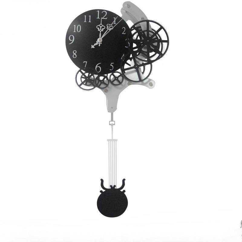 Creative Gear Pendulum Clocks Wall Home Decor Silent Bedroom Metal Large Wall Clock Living Room Orologio Da Parete Gift Ideas