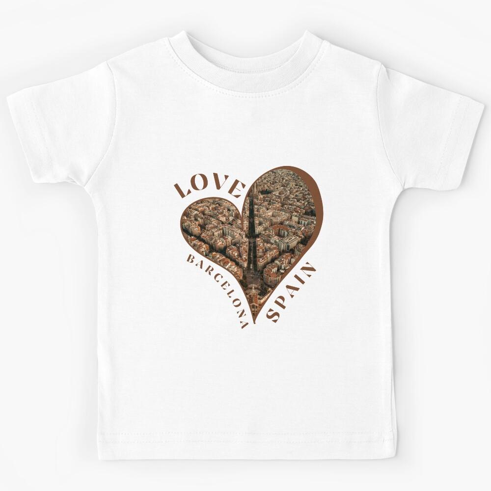 Love Barcelona Spain Kids T-Shirt 110