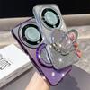 KEYSION Glitter Jewelled Magnetic Phone Case for HONOR X9b 5G X9A 5G Makeup Mirror Stand Shockproof Cover for Magic 6 5 Lite 5G