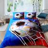 Soccer Duvet Cover Set King Queen Full Size Football Pattern Polyester Comforter Cover For Kids Teens Soccer Lover Bedding Set