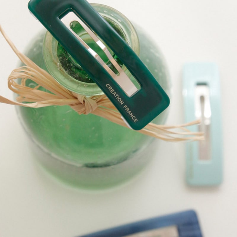 

J.Lauren French Painting Rectangular Donut Hair Pin H01232 Blue