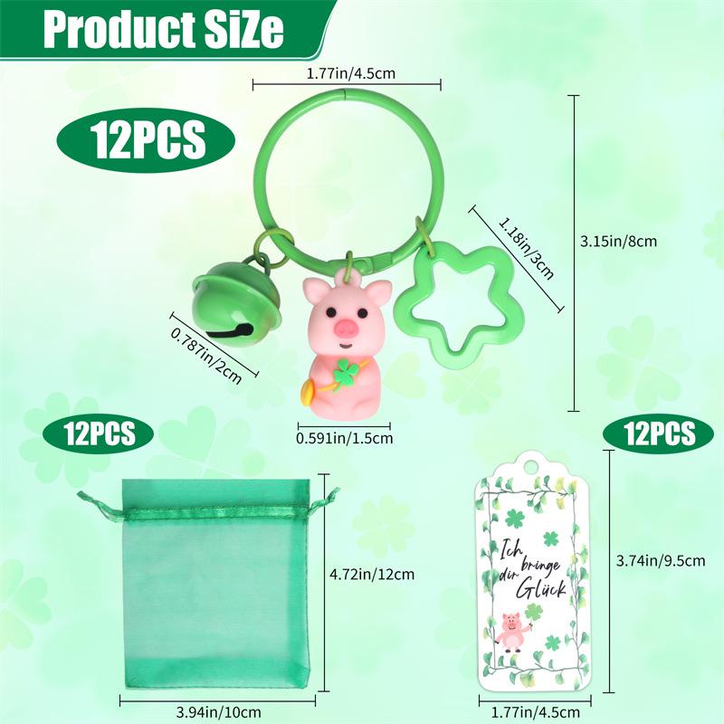 St. Patrick s Day Lucky Green Pig Pendant Party Decoration