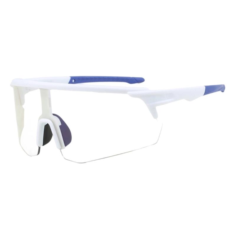 Фотохромные велосипедные очки Автоматически регулируемая линза Ударопрочная оправа Эргономичная посадка для дневного и ночного использования на мотоцикле и велосипеде