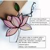 Stained Glass Lotus Flower Window Hanging Sun Catcher Holiday Decoration Window Panels Birthday Gifts for mom,Woman and Friends (Pink)