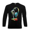Melting Headphones with Color and Sound Men's Long Sleeve T-Shirt Party Top