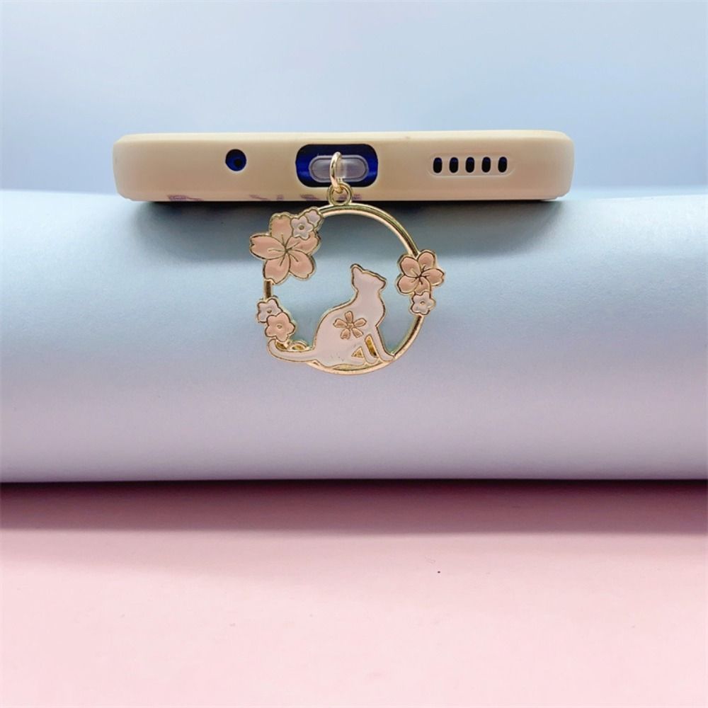 Sakura Rabbit Phone Anti Dust Cap 3.5mm Earphone Jack Type-C Anti Dust Plug  Smartphone