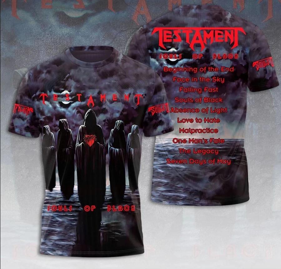 Testament Band Souls Of Black 3D T Shirt Full Size S-5XL N05.223 L