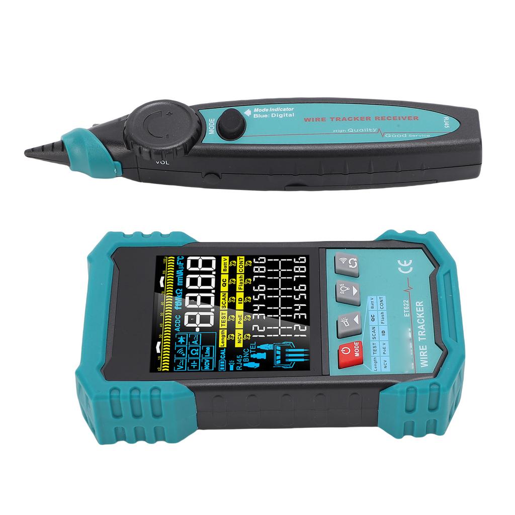 Ethernet Cable Tester RJ45 RJ11 LAN Network CAT5 CAT6 Wire Tracker PoE NCV 400M Length Testing Fault Line Scanning