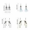 Zinc Zinc Alloy Skeleton Earrings Hip Hop Imitation Human Bone Earrings Fashion Halloween Earrings  Gift