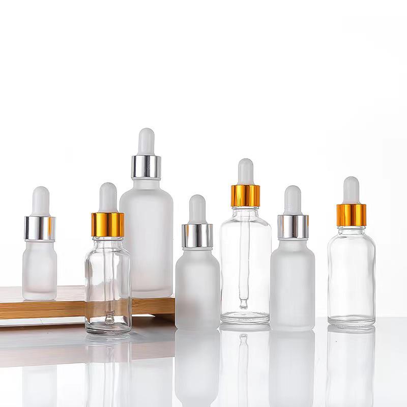 Frosted Glass Dropper Bottle 10ml - Empty Essential Oil & Cosmetic Dispenser
