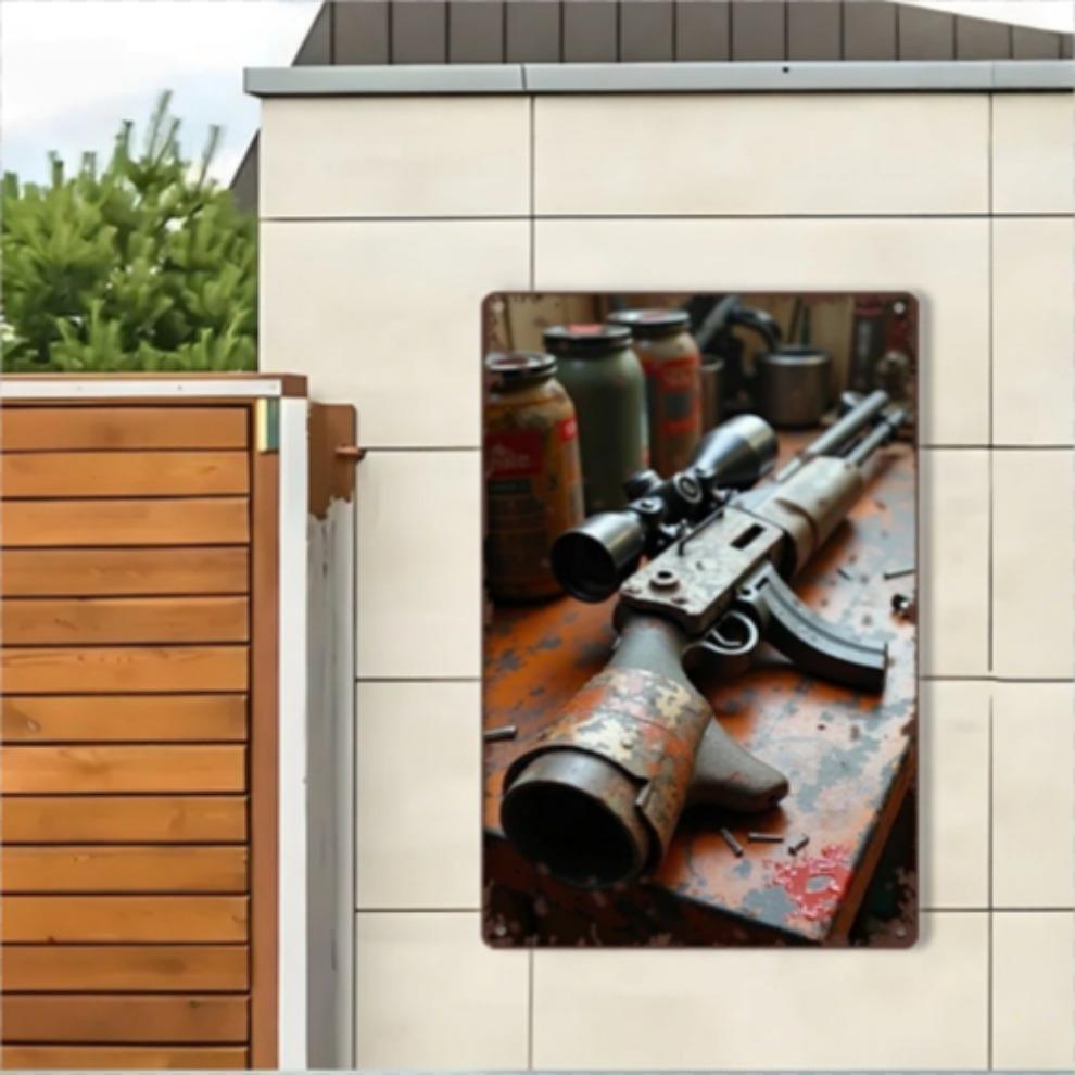 True Man's Toys1PC 2D Flat 8*12inch Metal Sign Rustic  Scene Vintage Style Metal Art Decor