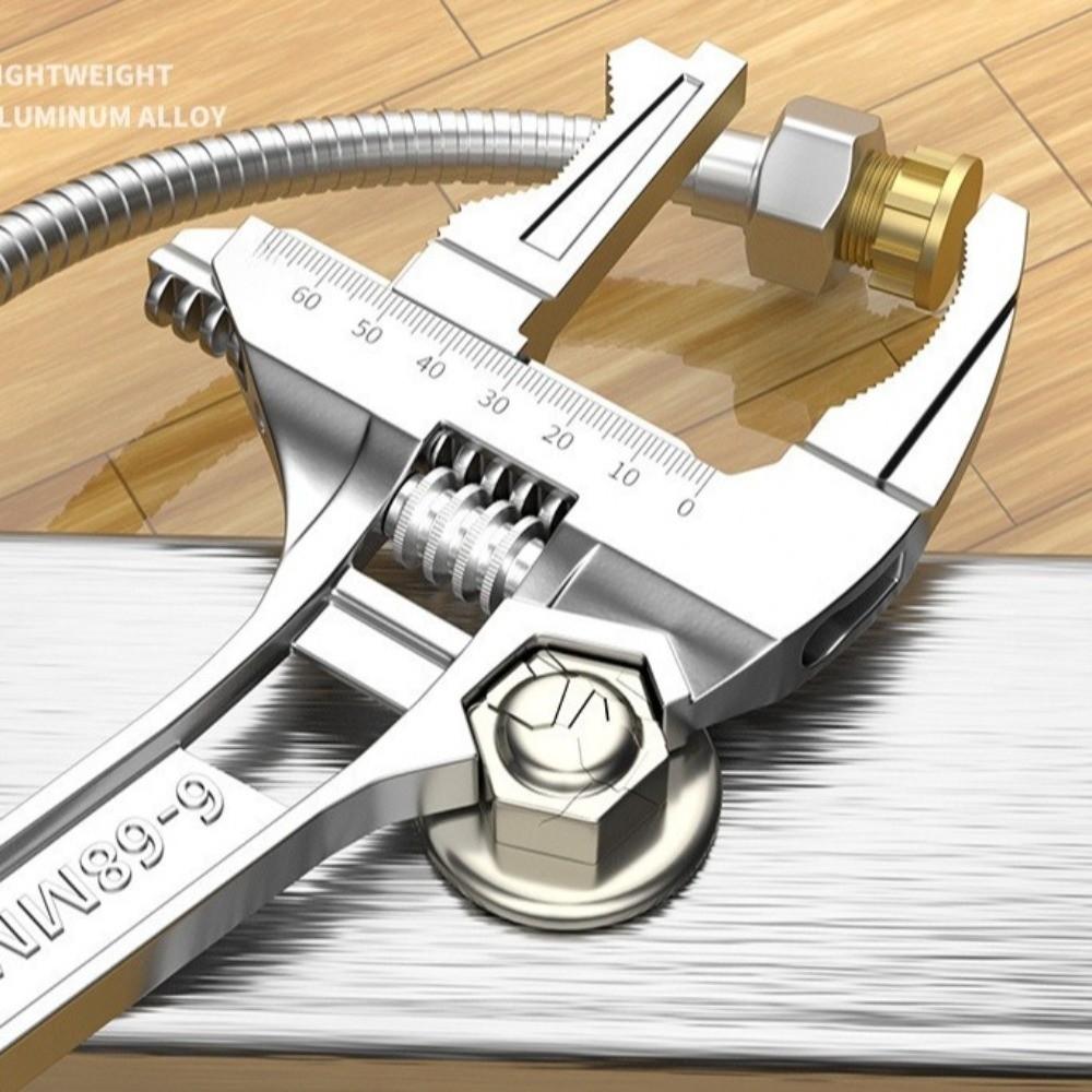 Short Handle Bathroom Plumbing Wrench 6-68mm Range Multi-function Wrench  Basin Sink Hardware