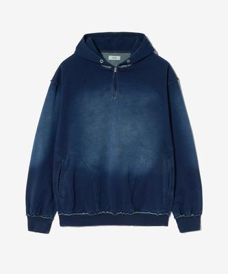Vintage Washed Thumbhole Hoodie_Blue