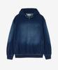 Vintage gewaschener Hoodie mit Daumenloch_Blau
