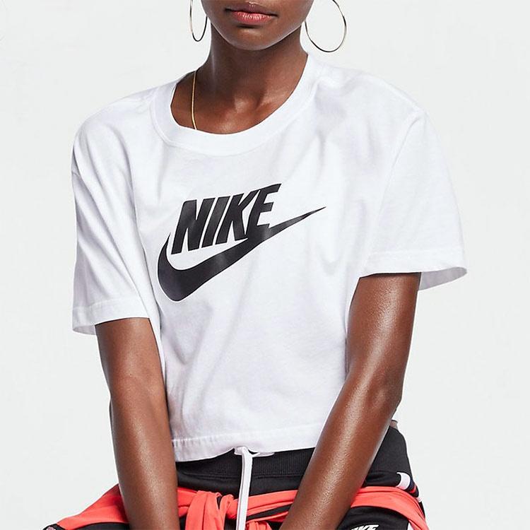 (WMNS) Nike Sportswear Essential Short Casual Crew Neck Short Sleeve T-Shirt White Women's BV6176-100