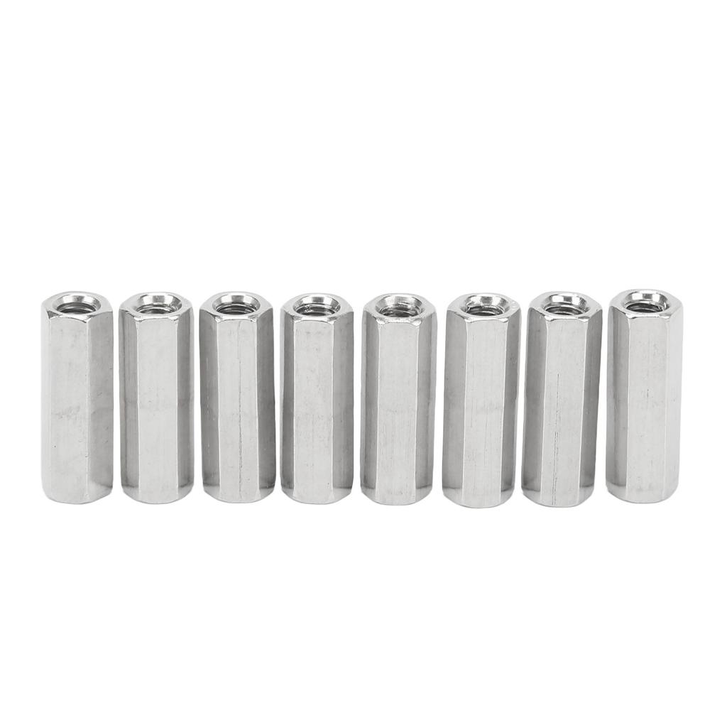 20 Pcs Hex Coupling Nut M5x0.8 L25mm Rust Corrosion Resistance Stainless Steel Threaded Rod Connectors