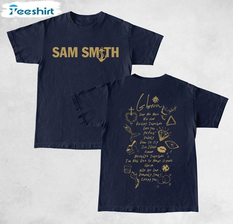 2 Sides Sam Smith Gloria World Tour 2023 NAVY Shirt S-5XL Reprint HT791 XXXXL