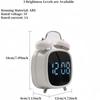 New Alarm Concise And Practic Clock Double Bell Super Loud for Heavy Sleepet Mode 12/24H Night Anti-disturb Table LED Clock