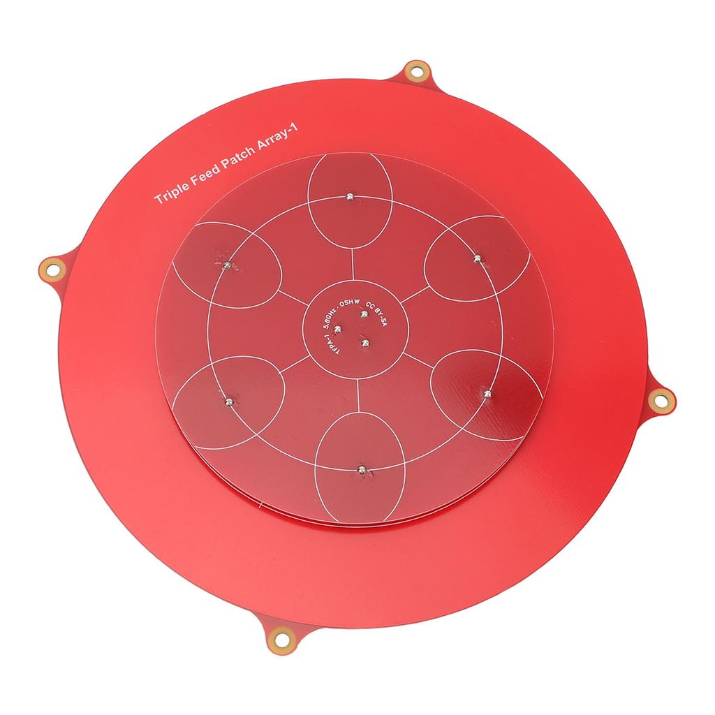 Triple Feed Patch Antenna 5.8Ghz PCB Red Color Fixed Wing Flat Panel Array Aerial Antenna