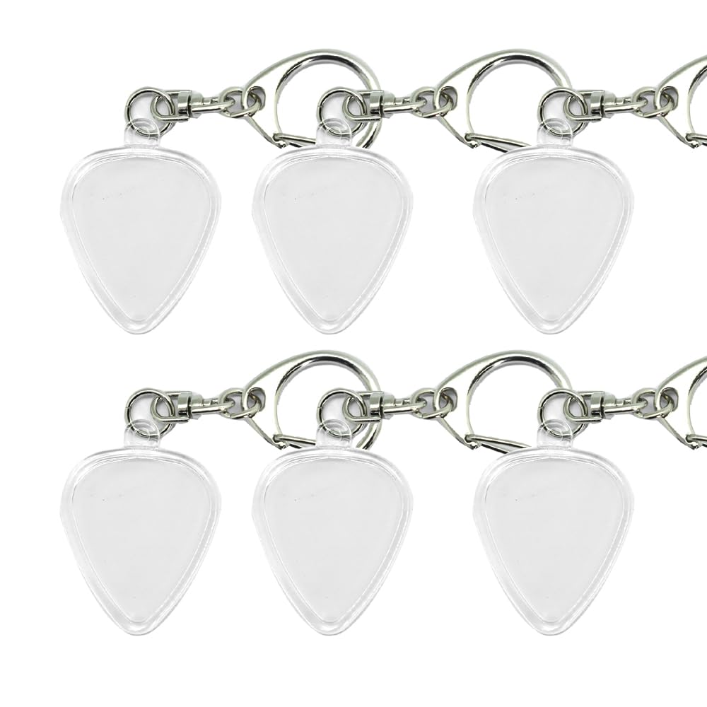 

KIZAI Хранилище для медиаторов Прозрачная коробка для коллекции медиаторов QC0362 Капля Брелок, (Набор из 6 предметов, Кольцо)