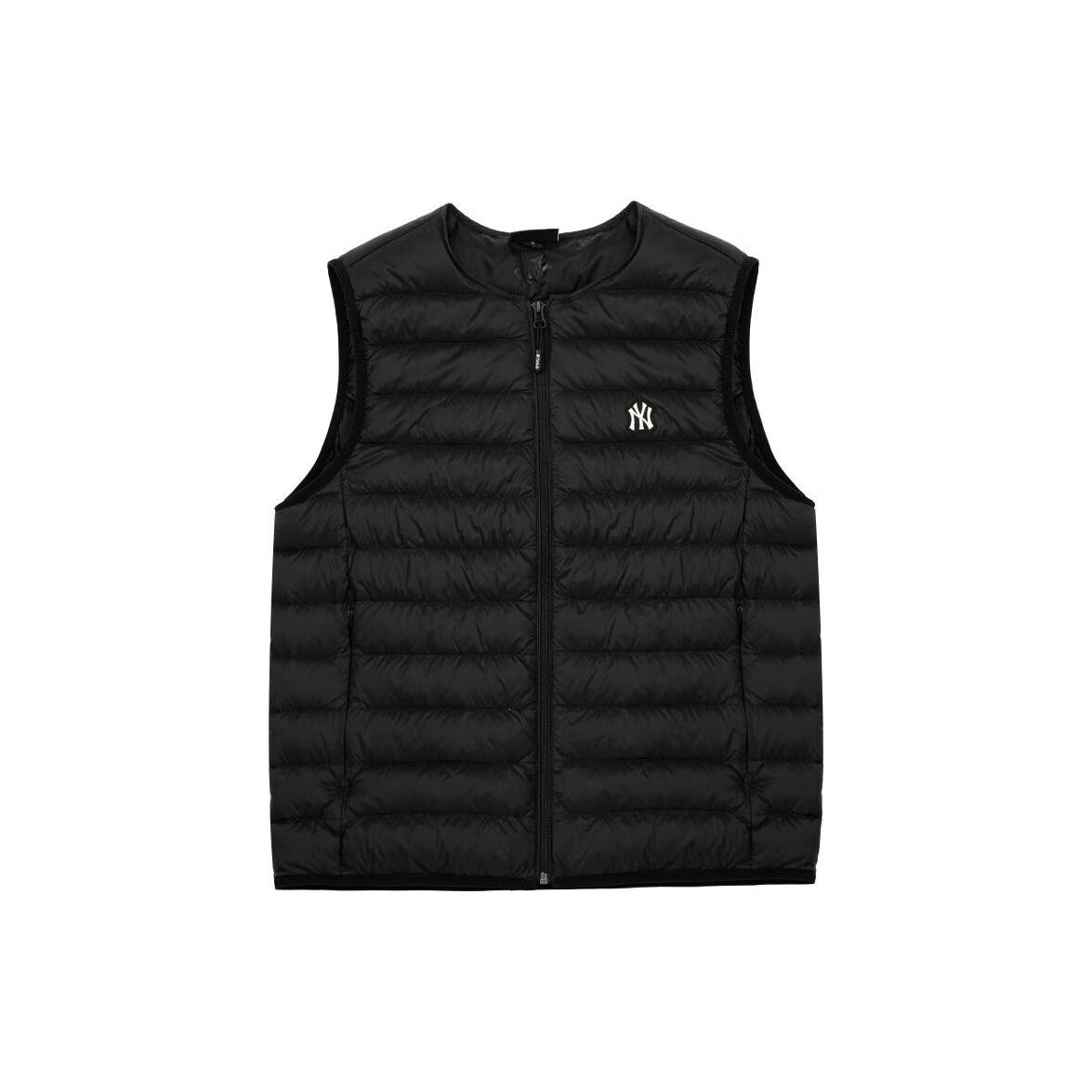 MLB New York Yankees Down Vests Unisex Black Crew Neck Moderate Other 3ADVB0426-50BKS L