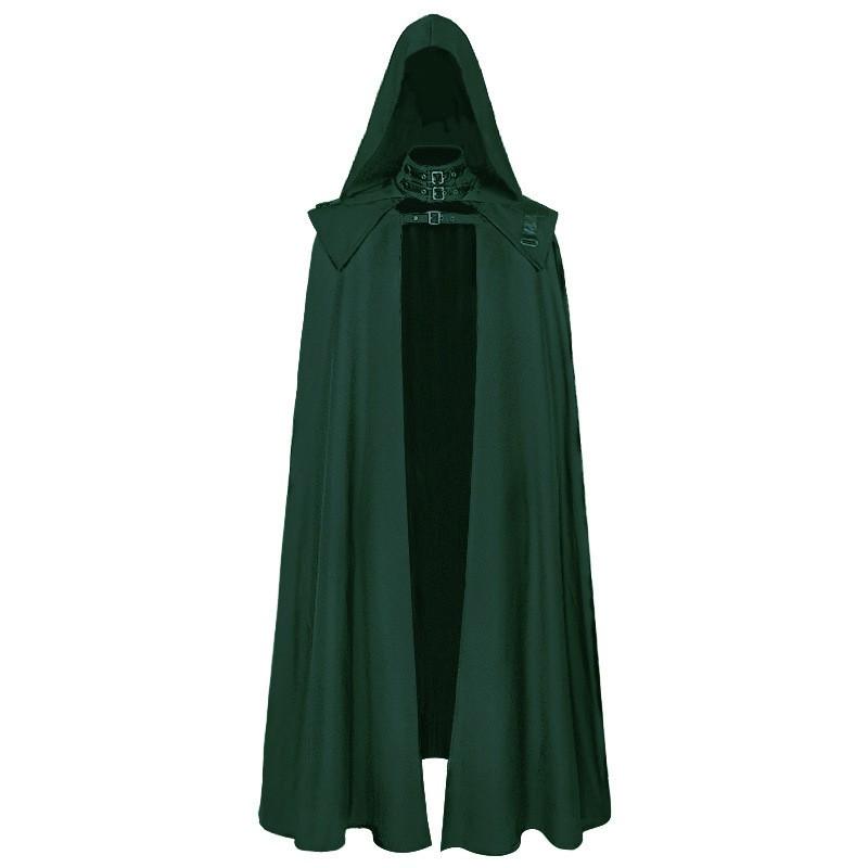 Medieval Hooded Gothic Coat Halloween Devil Wizard Death Cloak Robe Women