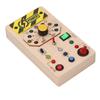 Wooden Board with LED Light Switches Voice Broadcast Hand Eye Coordination Sensory Toys Light