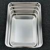 304 Stainless Steel Rectangular Grill and Baking Pan Set with Oil Draining Rack