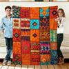 Couverture en flanelle Patchwork Bohème Douce pour Canapé Lit Camping Décoration de Maison