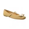 Ferragamo Zina Knit Flat Beige
