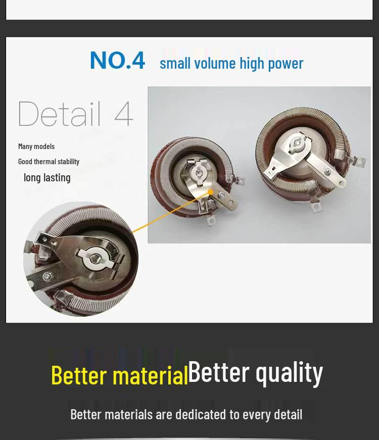 BC1 Adjustable Ceramic Resistor Rheostat Plate Disc - 25W/50W/100W/150W/500W