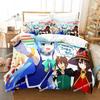 Anime KonoSuba Bedding Set Duvet Cover Bed Set Quilt Cover Pillowcase Comforter King Queen Size Boys Adult Bedding Set