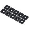 10Pcs Profile End Caps Aluminum Alloy Single Hole Cover Plate for Industrial CNC EquipmentBlack