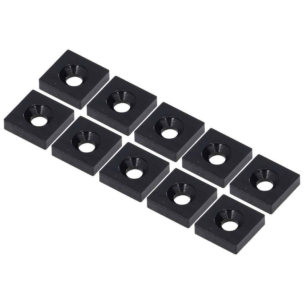 10Pcs Profile End Caps Aluminum Alloy Single Hole Cover Plate for Industrial CNC EquipmentBlack