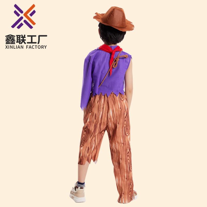 Halloween Costume Kids Tribal Primitive Cosplay Outfit Unisex Festival Stage Performance