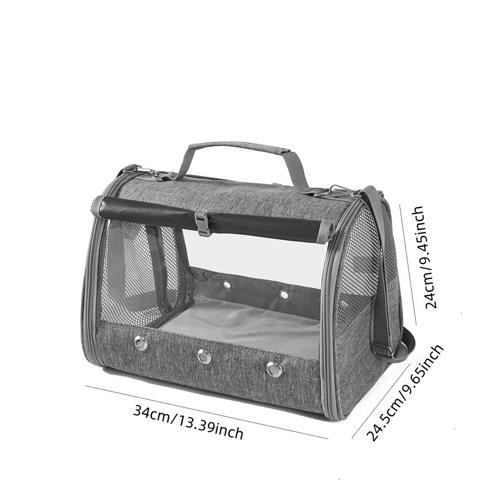 Bird Cage Parrot Carrier with Perch and Tray for Birds Small Anmial Parakeet Lovebird African Gray Cockatie Pet Travel Bag