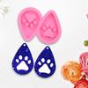 DIY Basteln Schmuck Schlüsselanhänger Form Hunde Pfote Ohrringe UV Epoxidharz Form Handgefertigte Ohrringe Ohrhänger Silikonform