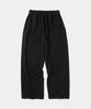 LETTERCOMO Heavy Cotton Garment Piping Wide Sweatpants Black