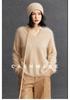 Women's Thickened Cashmere V-Neck Sweater - Autumn/Winter Knitwear
