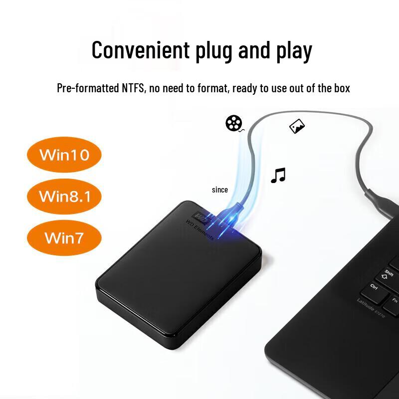 WD Elements Portable External Hard Drive USB 3.0
