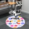 1pc Floral Decorative Office Round Rug, Non-slip, Soft and Durable Office Rug for Interior Decoration, Perfect for Office, Beautiful Decoration yy2603