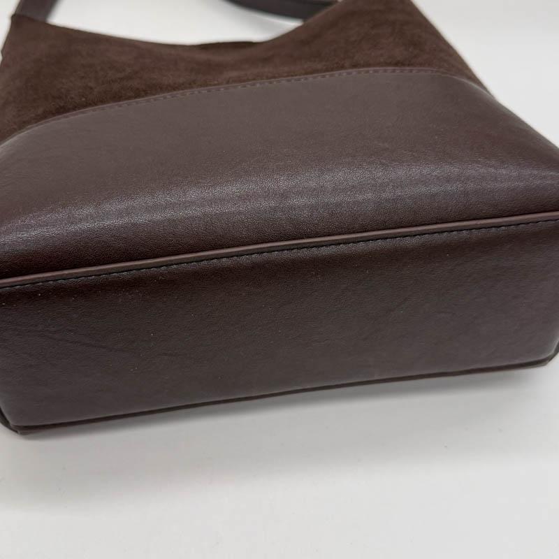 PU Shoulder Bag for Women with Suede and Smooth Panel Design Ideal for Daily Use Work