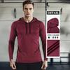 Sweat à capuche athlétique pour homme à séchage rapide avec capuche, haut de fitness à manches longues coupe slim, pull d'entraînement, t-shirt de course pour la salle de sport, le jogging, l'entraînement