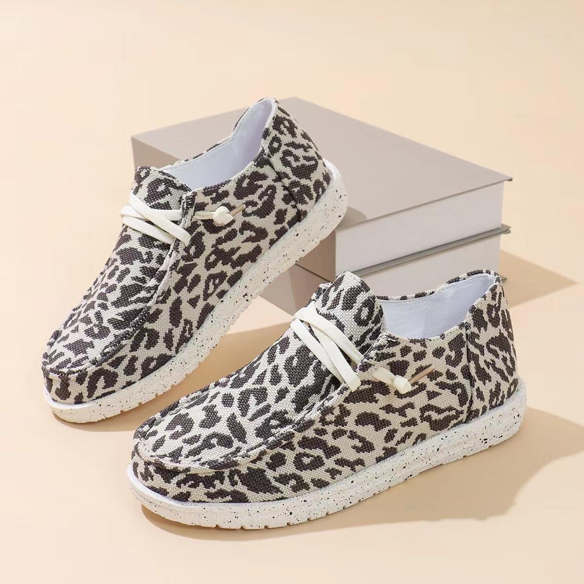 

Большие балетки женские 2024 всесезонные повседневные женские дышащие удобные мокасины без застежек 36-43 кроссовки для ходьбы и бега на открытом воздухе 36 цветной печати леопарда