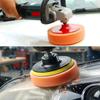 125mm Sponge Buff for Car for Electric Urethane Flat Velcro Washing, Polishers, Buff, Sponge, Closure, 8-Pack (Black + Orange)