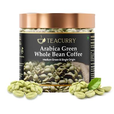 Teacurry Arabica Green Coffee Beans Whole (50 Gram, Unroasted) Raw Coffee Beans | 100% Natural and Fresh