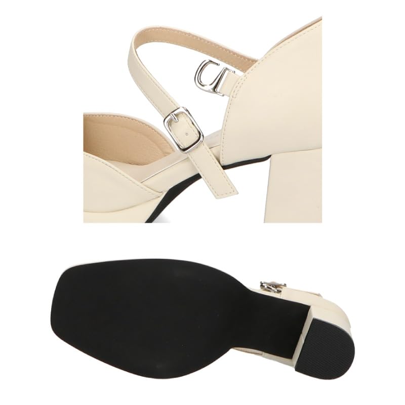 Flared Easy to Walk cm cm [Oriental Traffic] Pumps, Separate, Sole, Platform, in, 41111, Women's, BLACK, 25.0 - 25.5