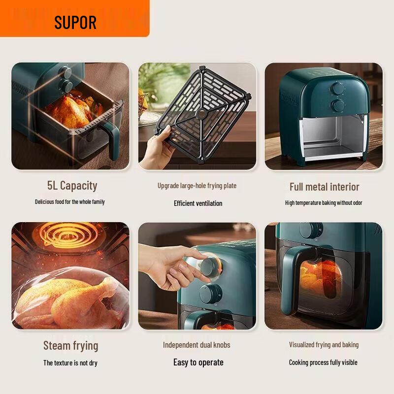 Supor 5L Smart Visual Air Fryer KJ50D129