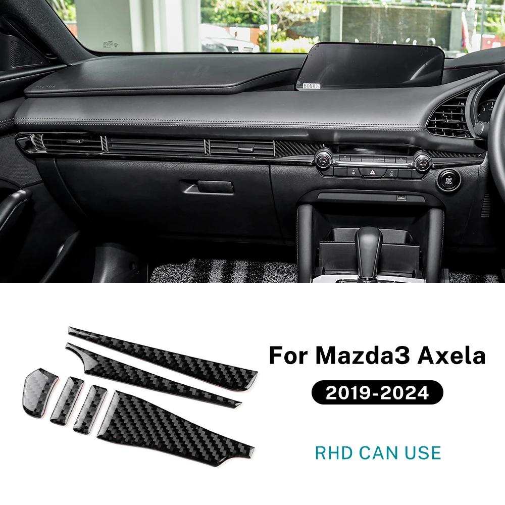 

Real Soft Carbon Fiber Sticker LHD RHD For Mazda 3 BP Axela 2019 2020 2025 2025 2025 2025 2025 Car Center Console Accessories